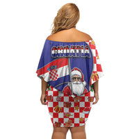 Croatia Christmas Off Shoulder Short Dress Santas Favorite Croatian - Wonder Print Shop