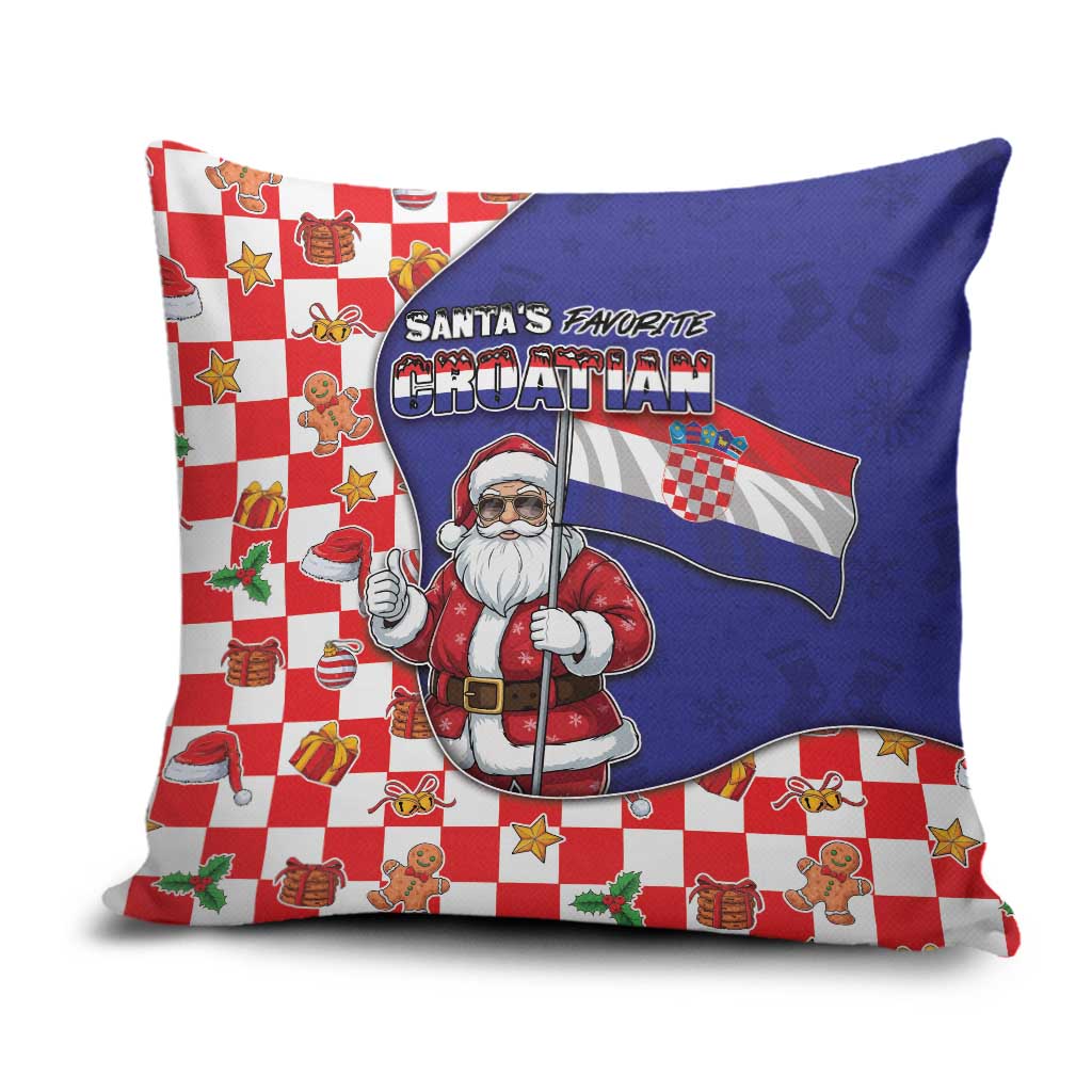 Croatia Christmas Pillow Cover Santas Favorite Croatian - Wonder Print Shop