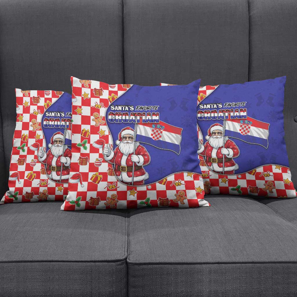 Croatia Christmas Pillow Cover Santas Favorite Croatian - Wonder Print Shop