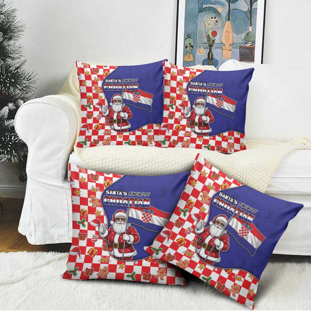 Croatia Christmas Pillow Cover Santas Favorite Croatian - Wonder Print Shop