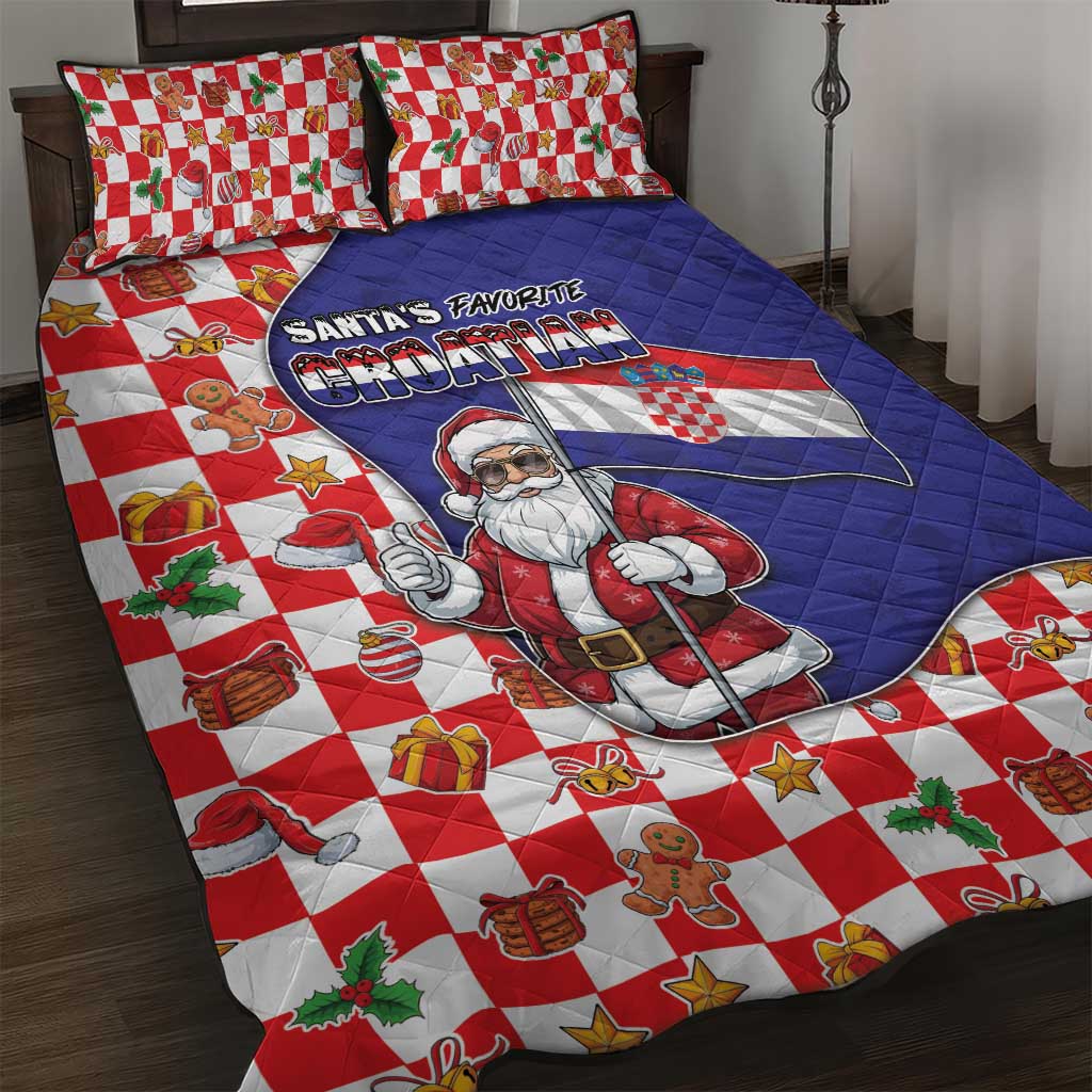 Croatia Christmas Quilt Bed Set Santas Favorite Croatian - Wonder Print Shop