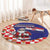 Croatia Christmas Round Carpet Santas Favorite Croatian - Wonder Print Shop