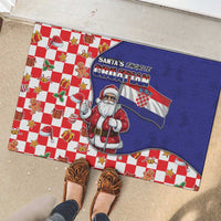 Croatia Christmas Rubber Doormat Santas Favorite Croatian - Wonder Print Shop