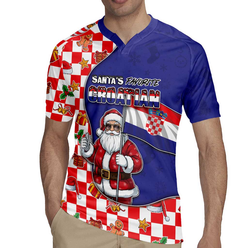 Croatia Christmas Rugby Jersey Santas Favorite Croatian - Wonder Print Shop