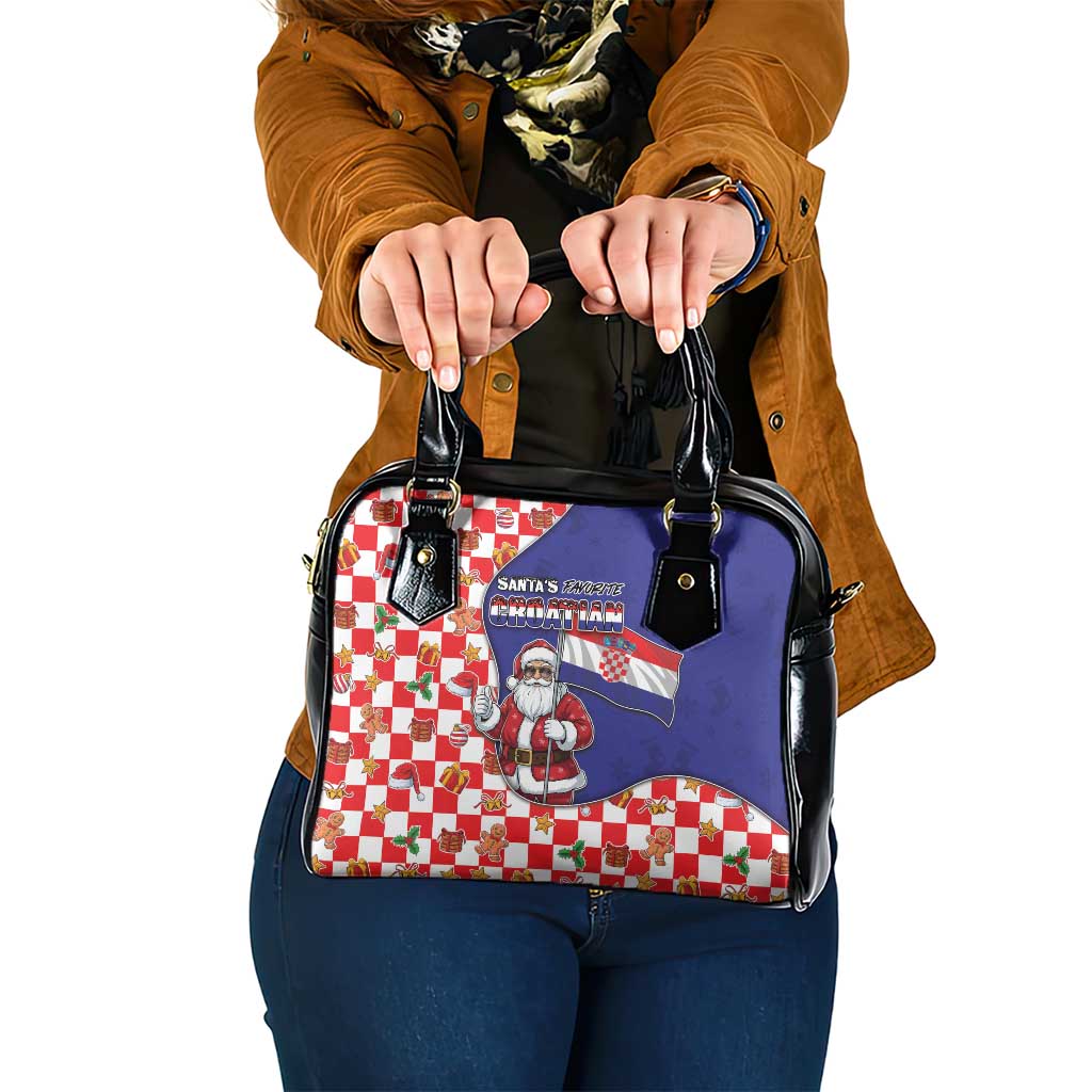 Croatia Christmas Shoulder Handbag Santas Favorite Croatian - Wonder Print Shop