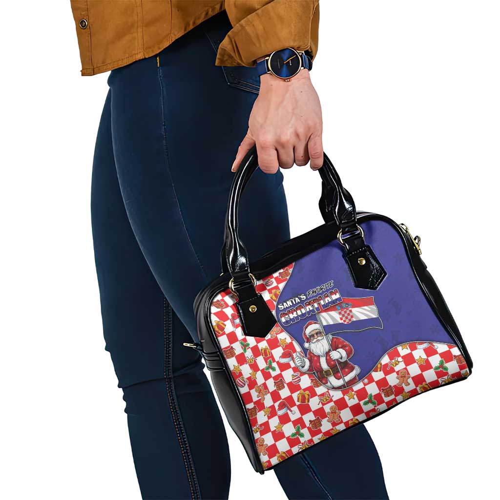 Croatia Christmas Shoulder Handbag Santas Favorite Croatian - Wonder Print Shop