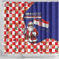 Croatia Christmas Shower Curtain Santas Favorite Croatian - Wonder Print Shop