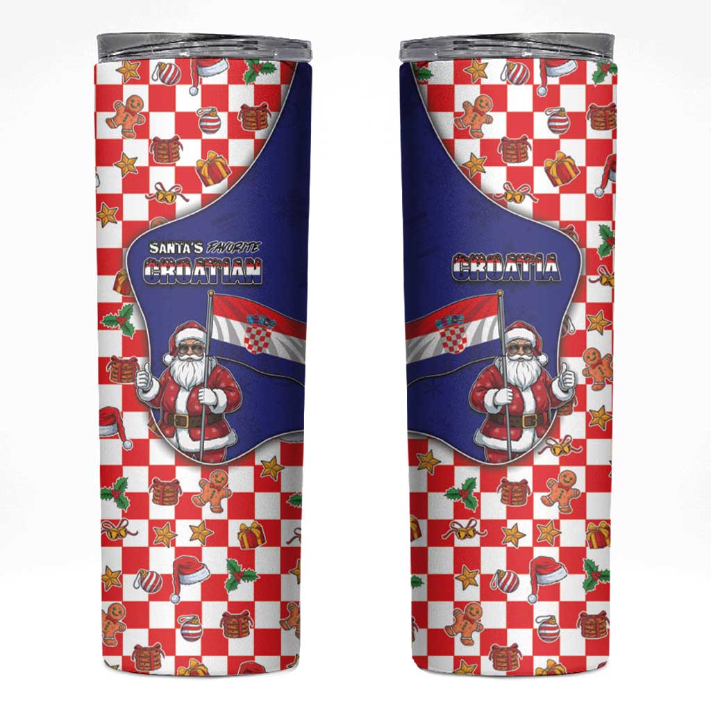 Croatia Christmas Skinny Tumbler Santas Favorite Croatian - Wonder Print Shop