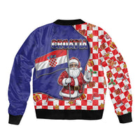 Croatia Christmas Sleeve Zip Bomber Jacket Santas Favorite Croatian - Wonder Print Shop