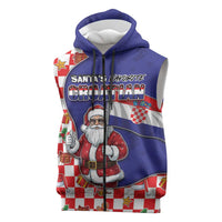Croatia Christmas Sleeveless Zip Hoodie Santas Favorite Croatian - Wonder Print Shop