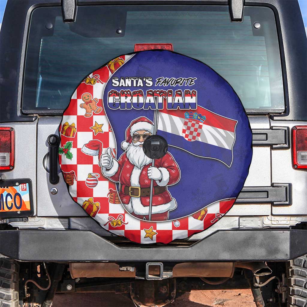Croatia Christmas Spare Tire Cover Santas Favorite Croatian - Wonder Print Shop