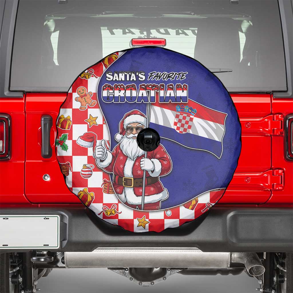 Croatia Christmas Spare Tire Cover Santas Favorite Croatian - Wonder Print Shop
