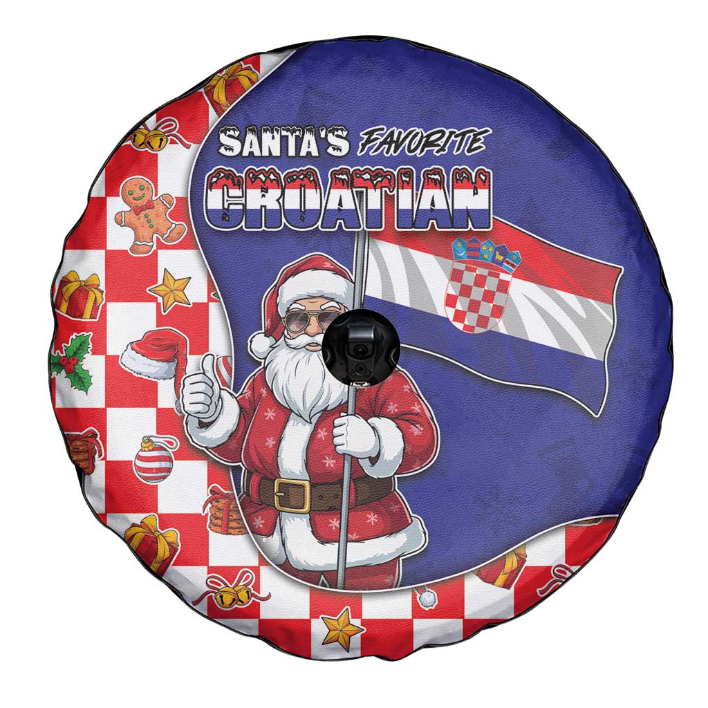 Croatia Christmas Spare Tire Cover Santas Favorite Croatian - Wonder Print Shop