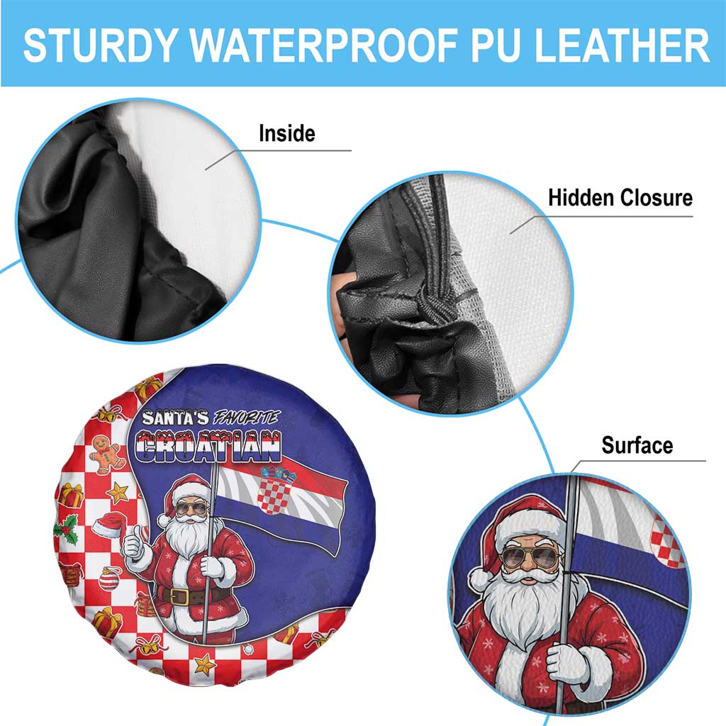 Croatia Christmas Spare Tire Cover Santas Favorite Croatian - Wonder Print Shop