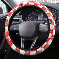 Croatia Christmas Steering Wheel Cover Santas Favorite Croatian - Wonder Print Shop