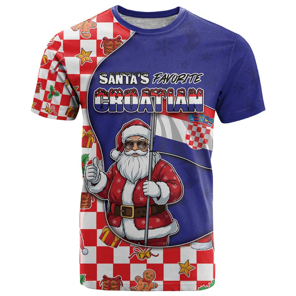 Croatia Christmas T Shirt Santas Favorite Croatian - Wonder Print Shop