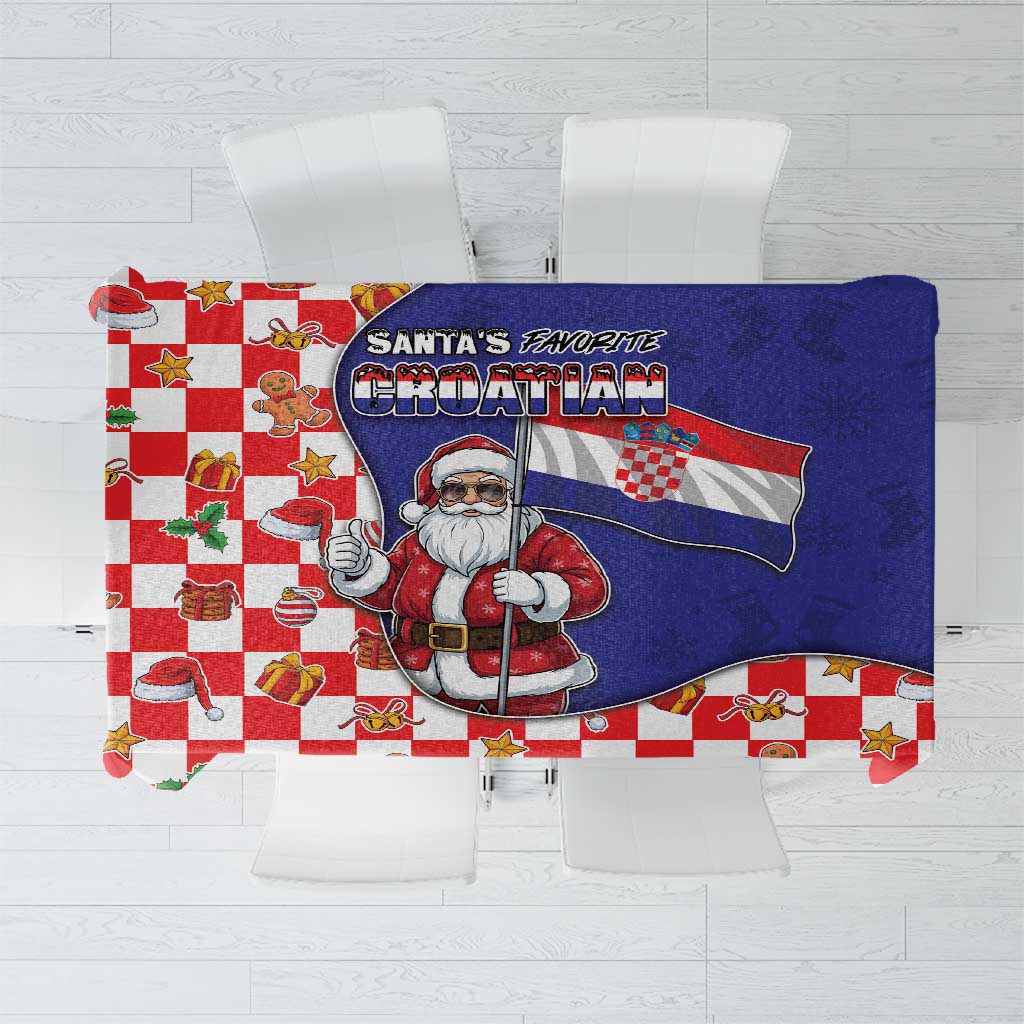 Croatia Christmas Tablecloth Santas Favorite Croatian - Wonder Print Shop