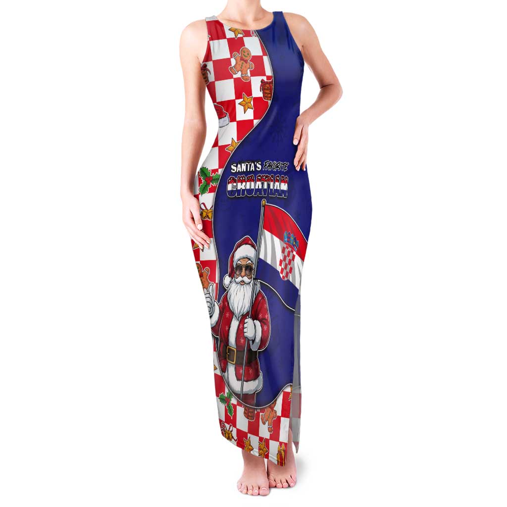 Croatia Christmas Tank Maxi Dress Santas Favorite Croatian - Wonder Print Shop