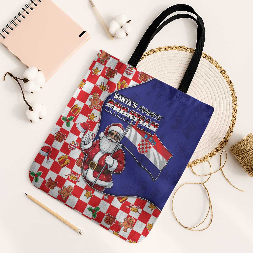 Croatia Christmas Tote Bag Santas Favorite Croatian - Wonder Print Shop