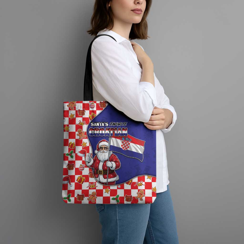 Croatia Christmas Tote Bag Santas Favorite Croatian - Wonder Print Shop