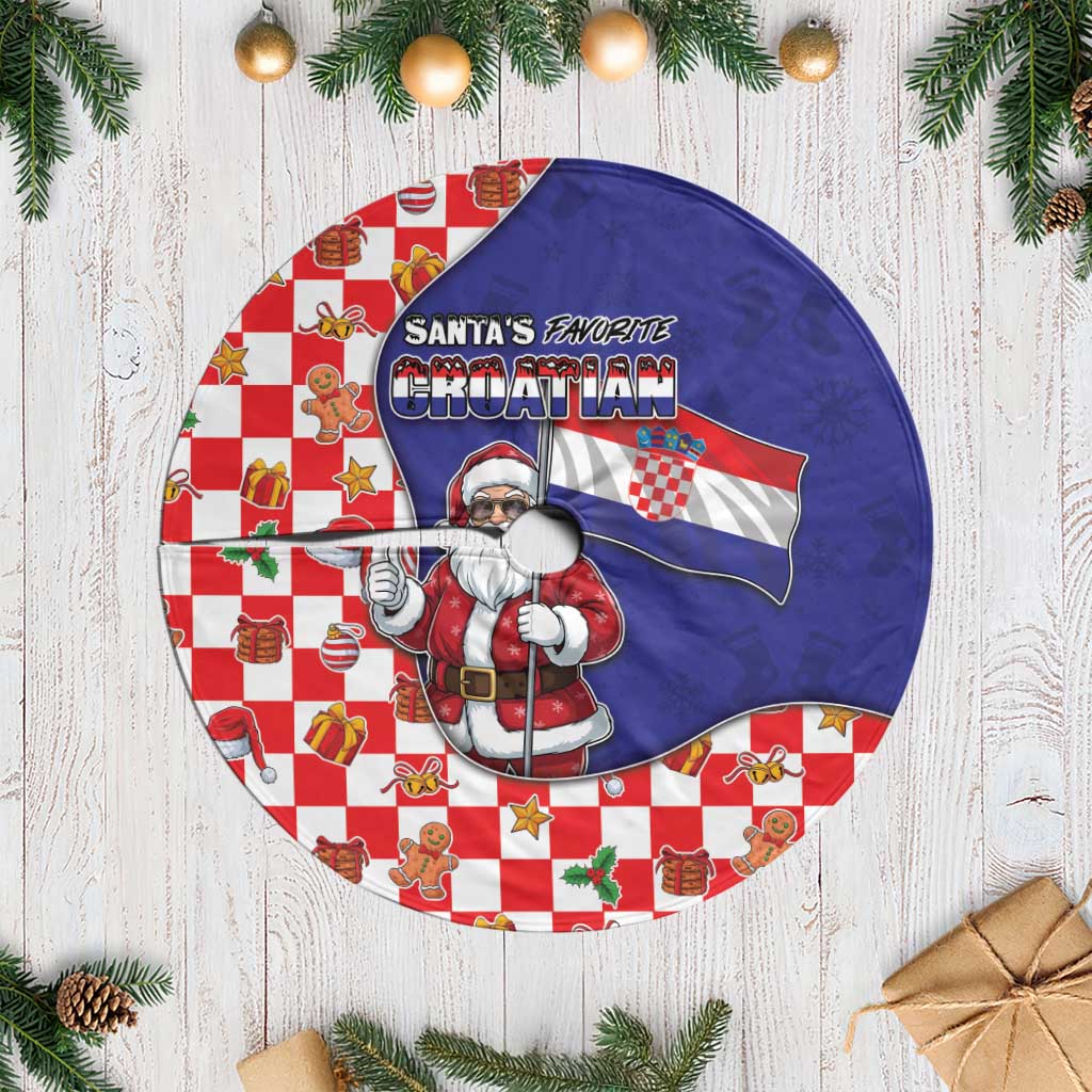 Croatia Christmas Tree Skirt Santas Favorite Croatian - Wonder Print Shop
