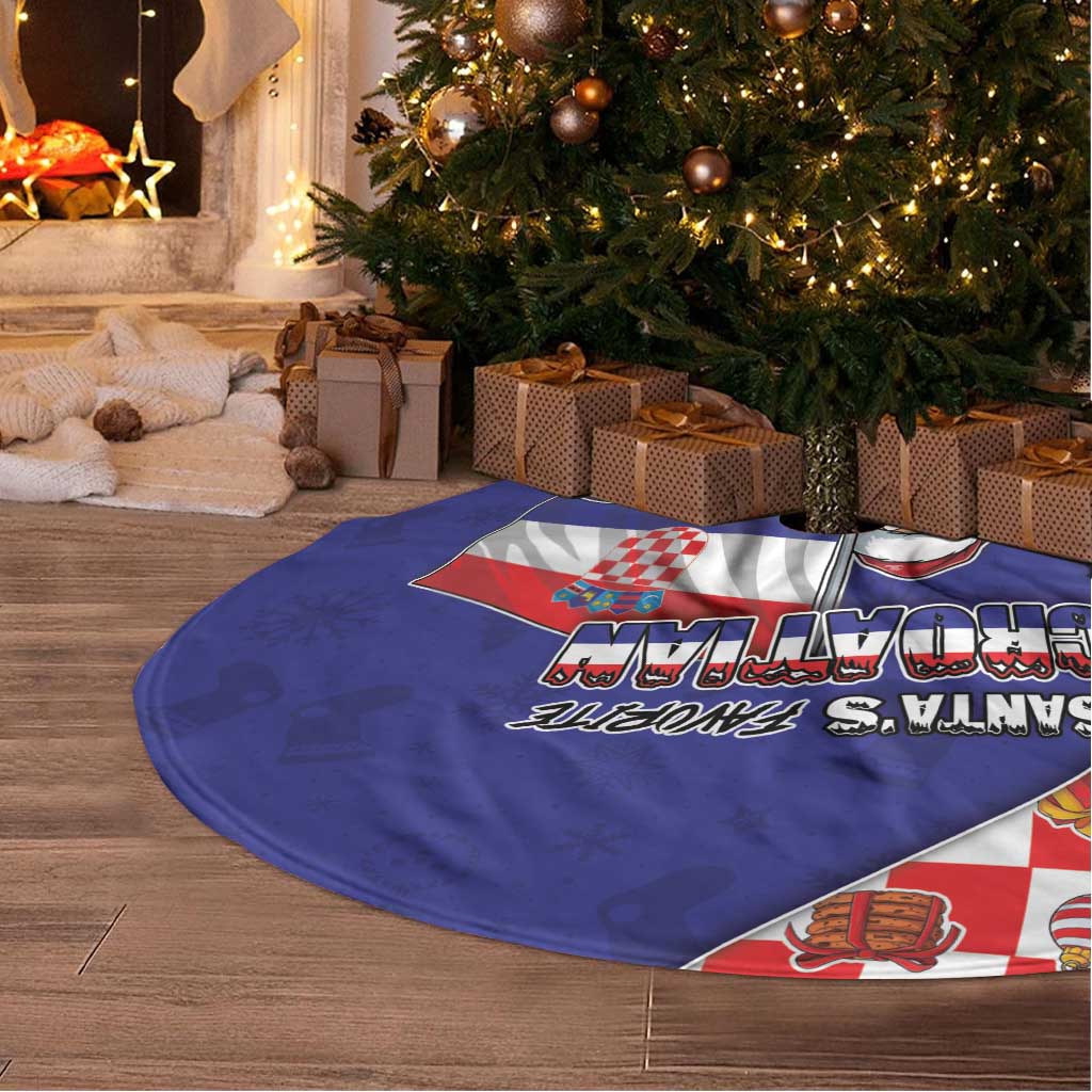 Croatia Christmas Tree Skirt Santas Favorite Croatian - Wonder Print Shop