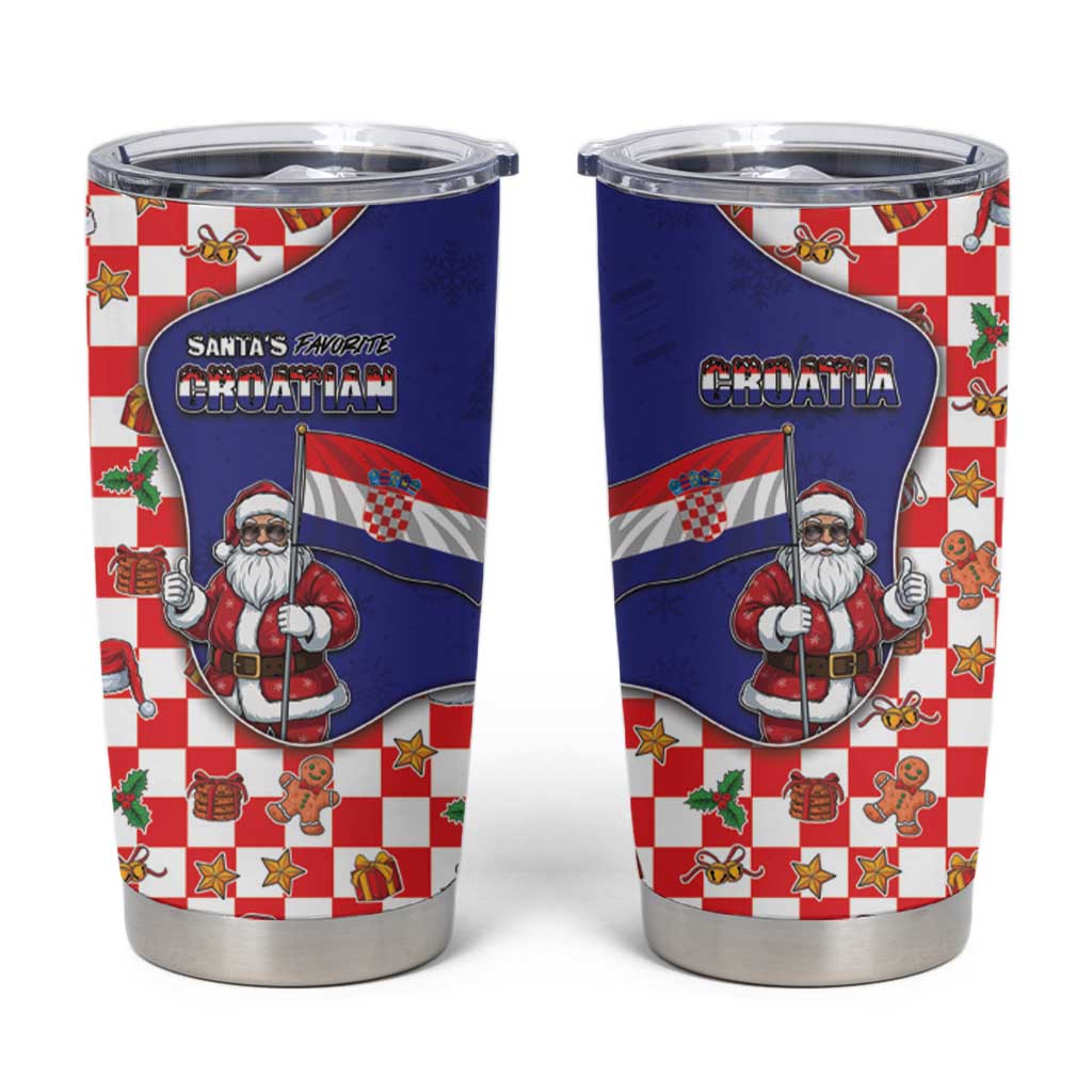 Croatia Christmas Tumbler Cup Santas Favorite Croatian - Wonder Print Shop