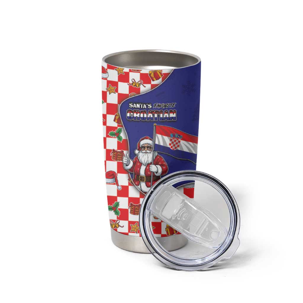 Croatia Christmas Tumbler Cup Santas Favorite Croatian - Wonder Print Shop