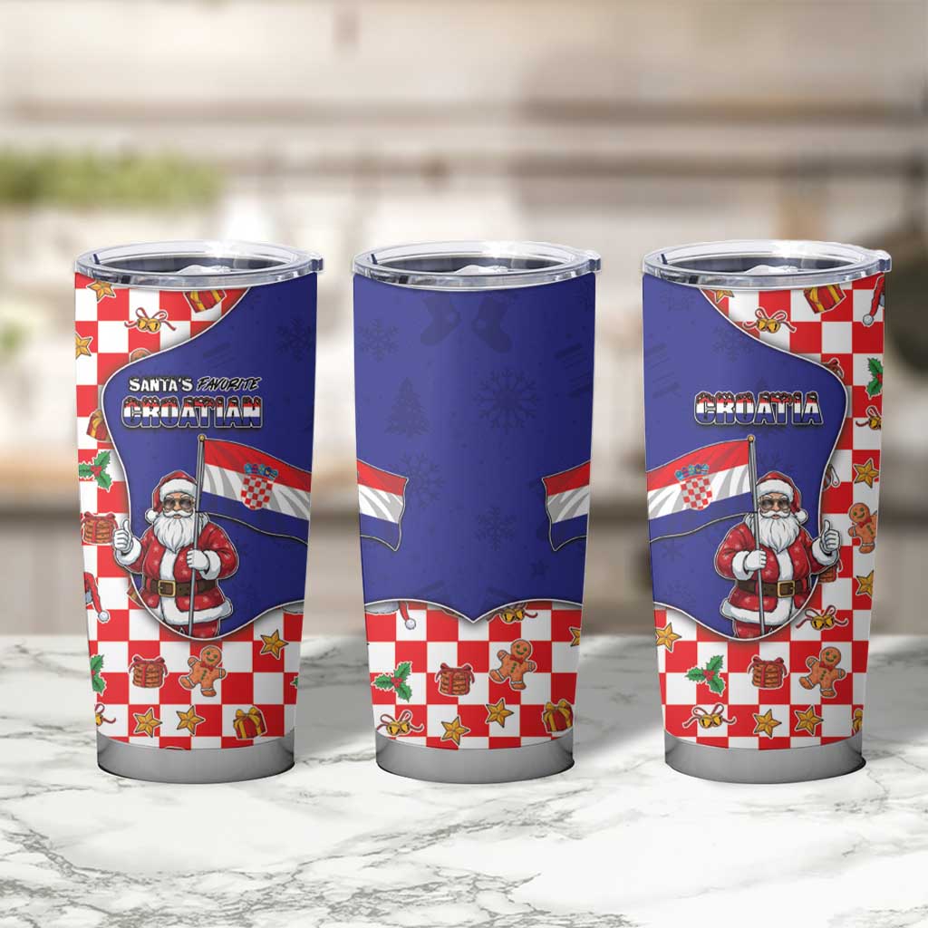 Croatia Christmas Tumbler Cup Santas Favorite Croatian - Wonder Print Shop