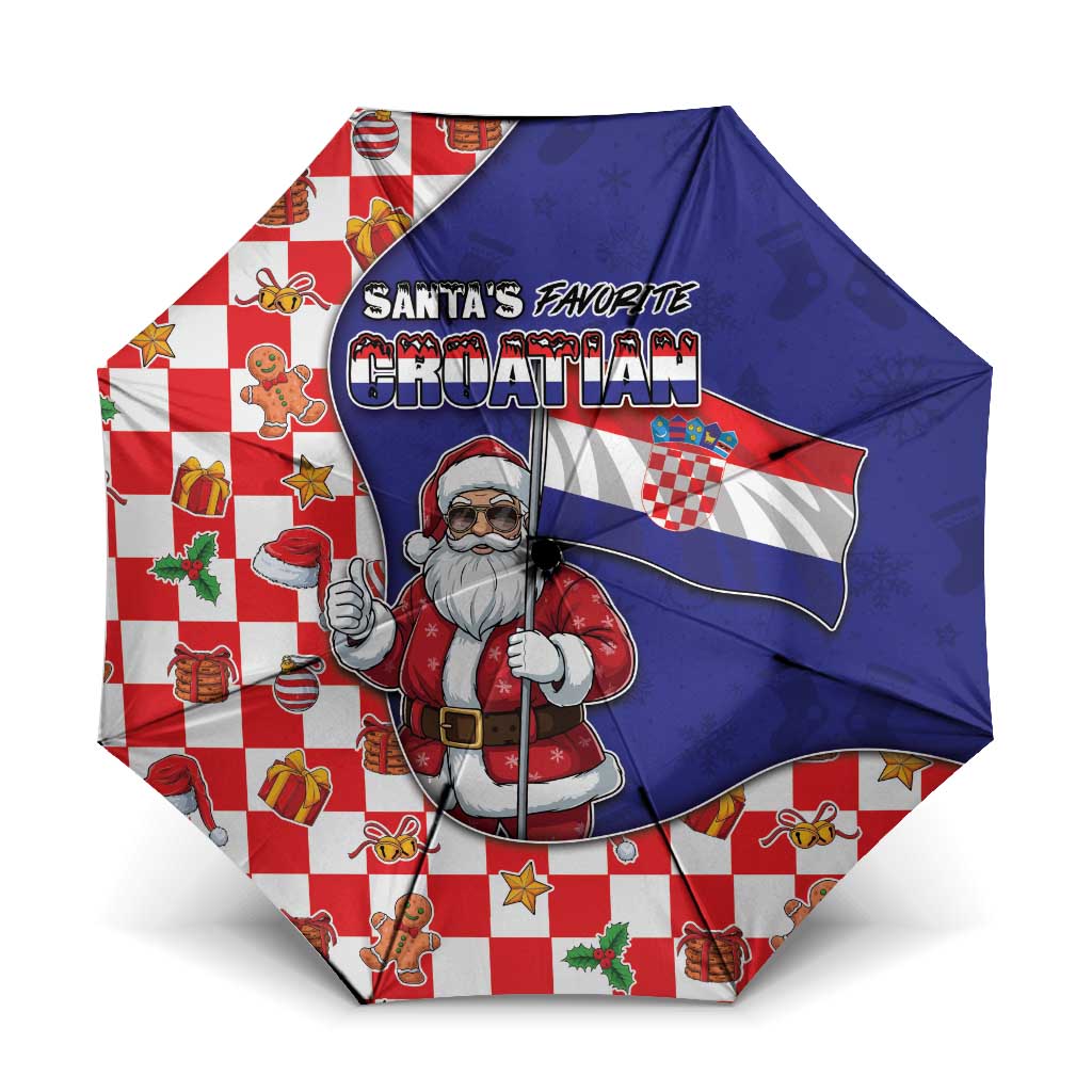 Croatia Christmas Umbrella Santas Favorite Croatian - Wonder Print Shop