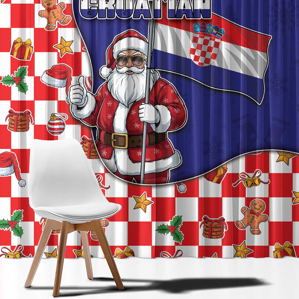 Croatia Christmas Window Curtain Santas Favorite Croatian - Wonder Print Shop