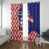 Croatia Christmas Window Curtain Santas Favorite Croatian - Wonder Print Shop