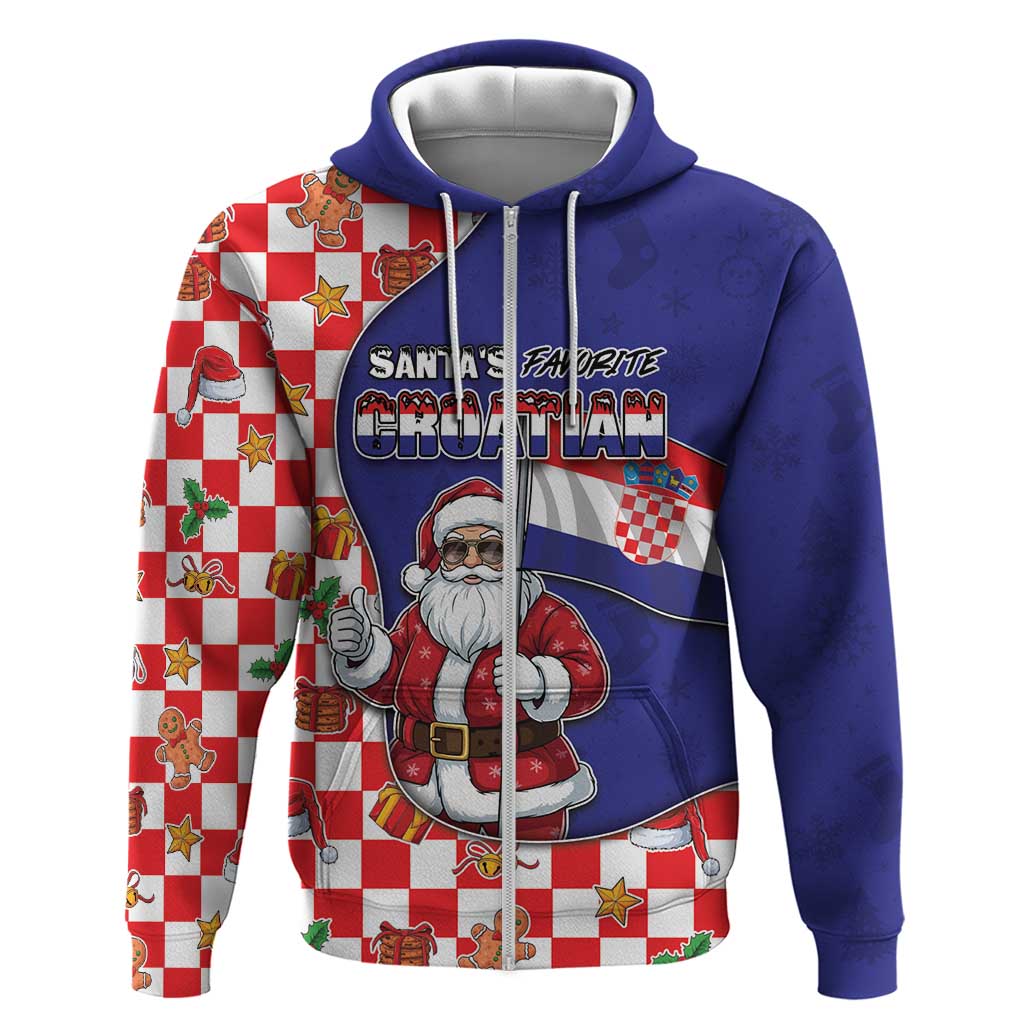Croatia Christmas Zip Hoodie Santas Favorite Croatian - Wonder Print Shop