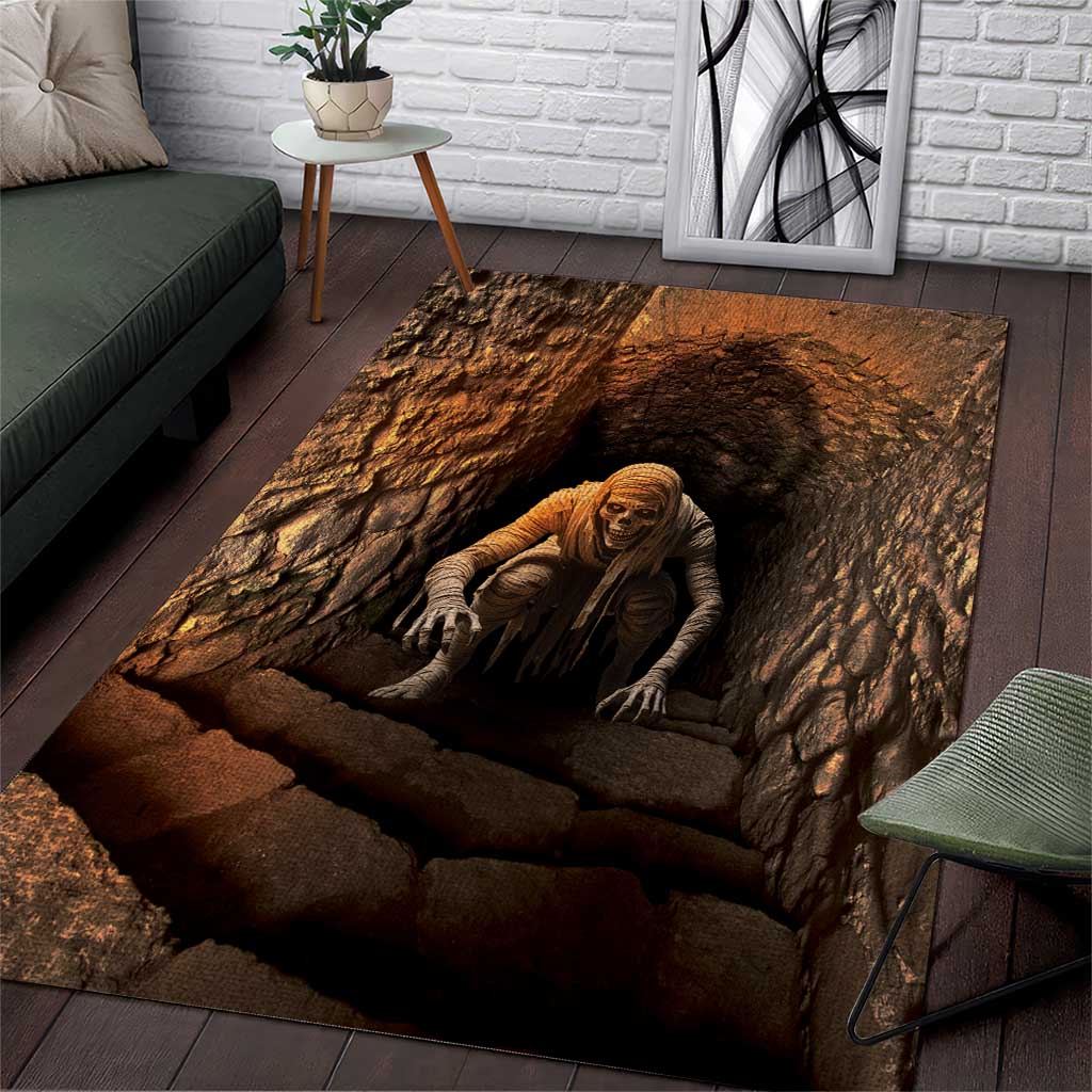 3D Illusion Scary Halloween Area Rug Creepy Mummy - Wonder Print Shop