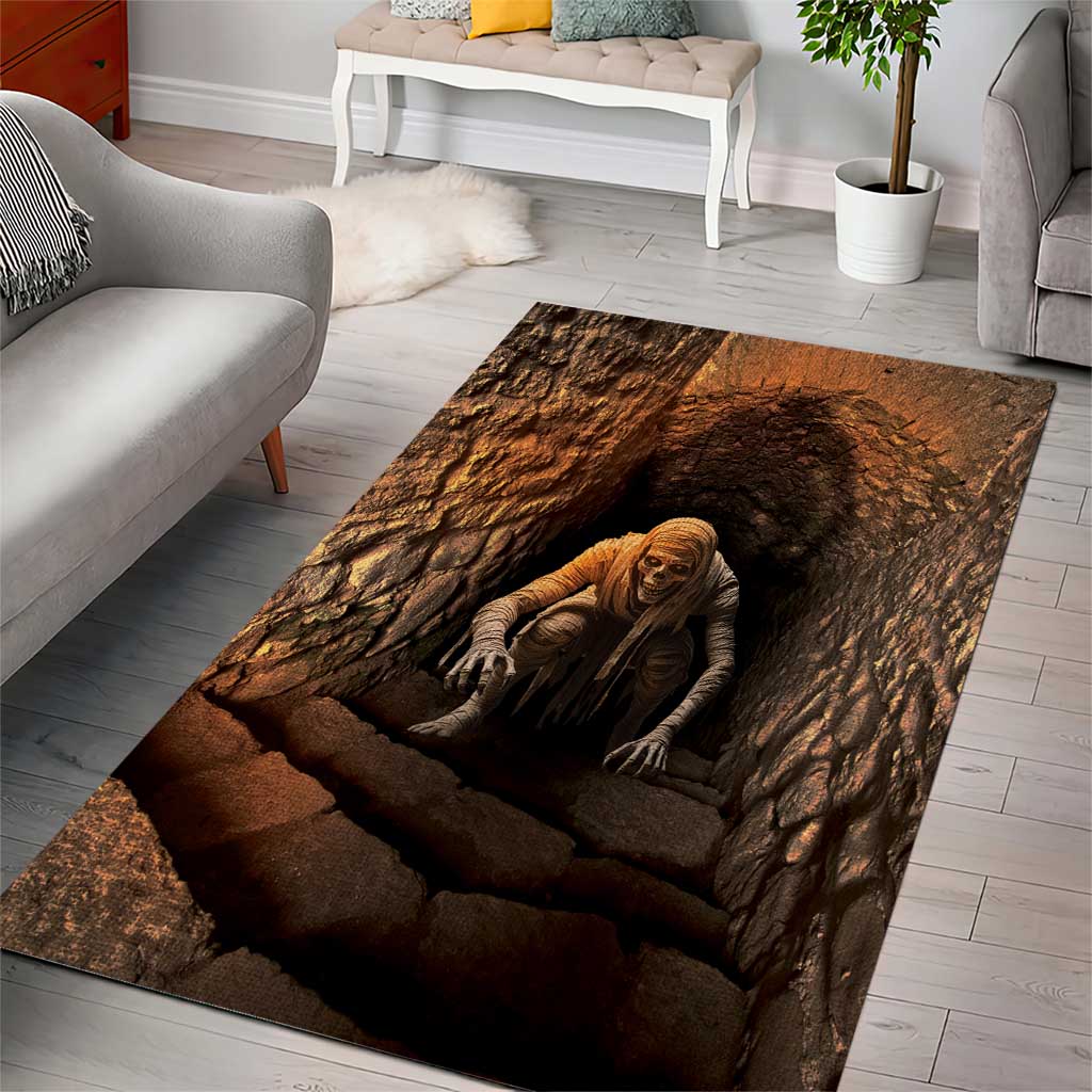 3D Illusion Scary Halloween Area Rug Creepy Mummy - Wonder Print Shop