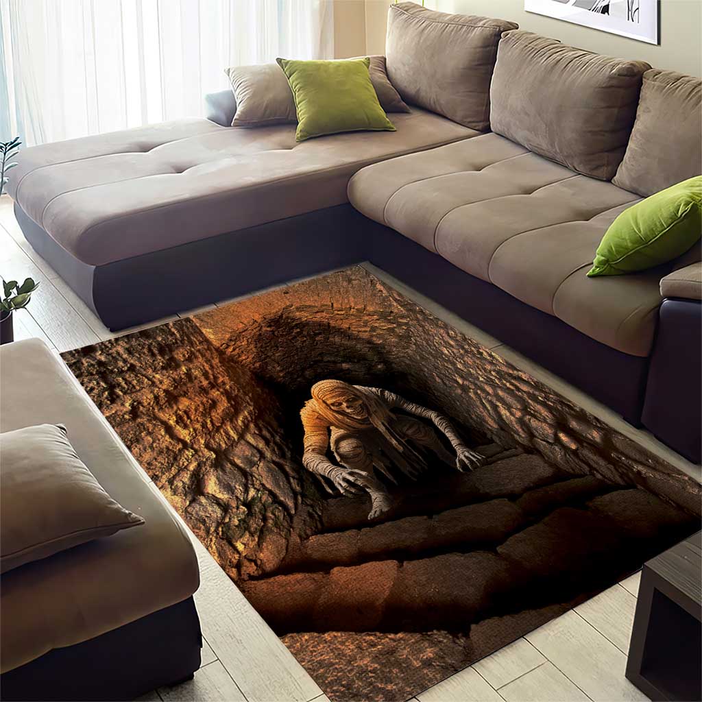 3D Illusion Scary Halloween Area Rug Creepy Mummy - Wonder Print Shop