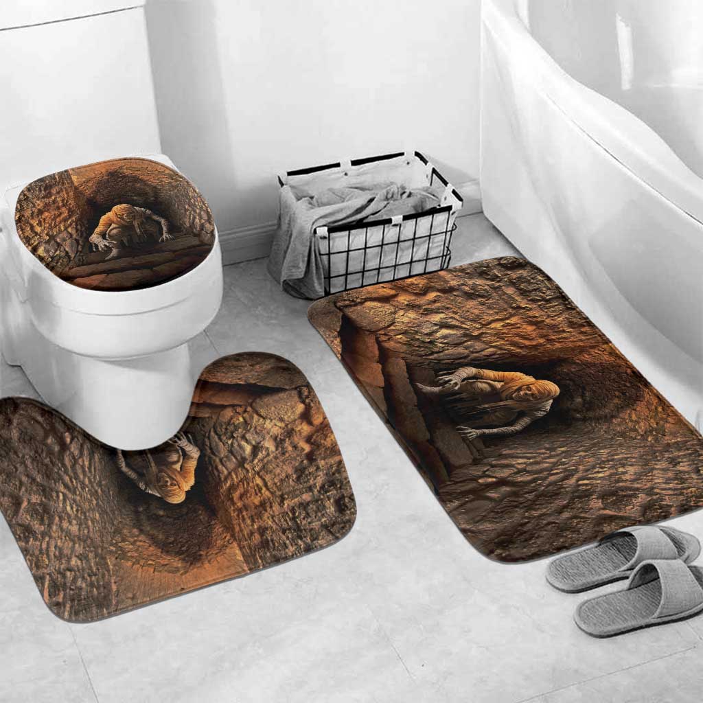 3D Illusion Scary Halloween Bathroom Set Creepy Mummy - Wonder Print Shop
