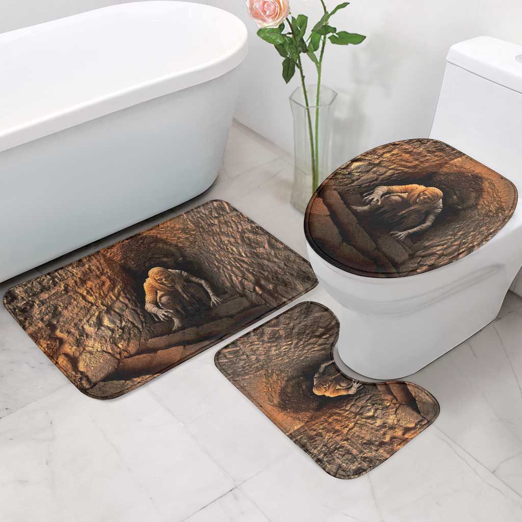 3D Illusion Scary Halloween Bathroom Set Creepy Mummy - Wonder Print Shop