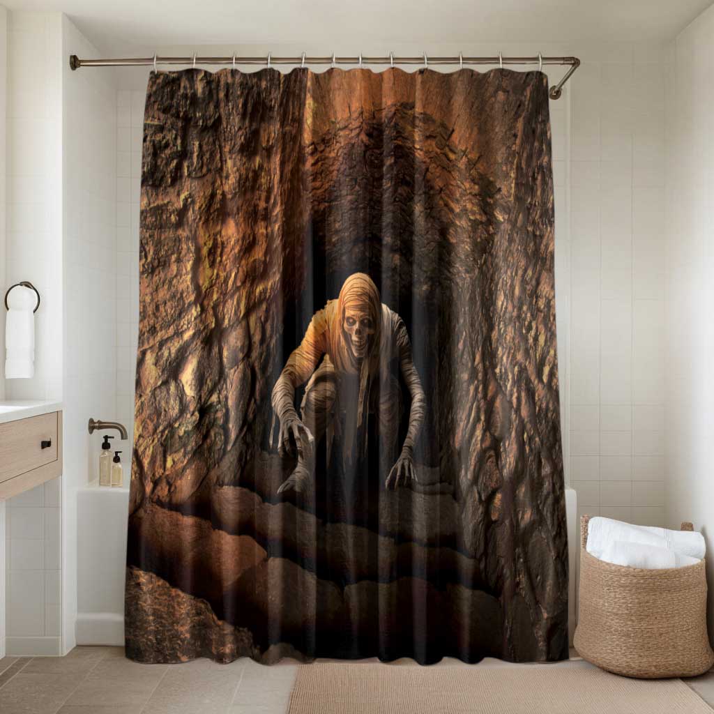3D Illusion Scary Halloween Bathroom Set Creepy Mummy - Wonder Print Shop