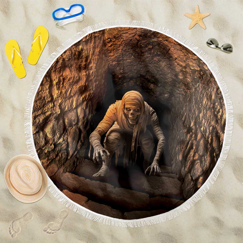 3D Illusion Scary Halloween Beach Blanket Creepy Mummy - Wonder Print Shop