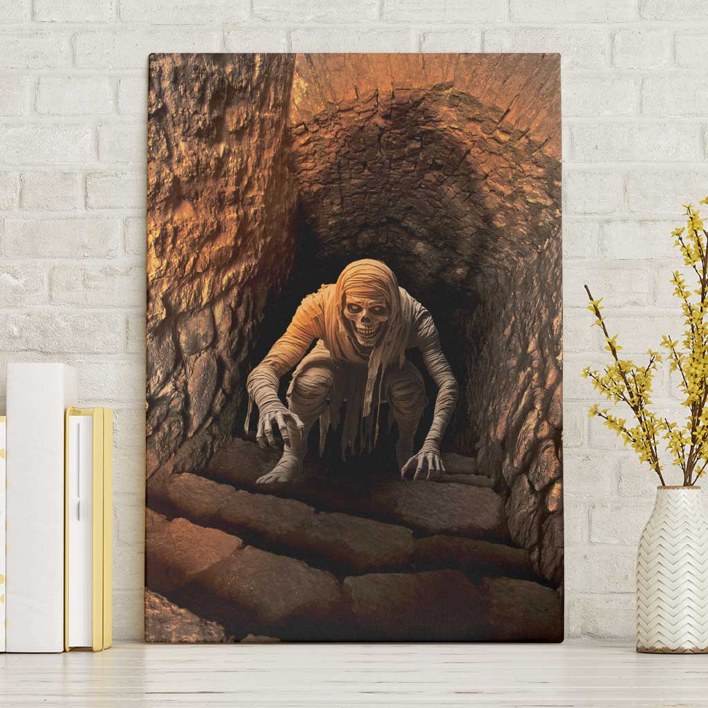3D Illusion Scary Halloween Canvas Wall Art Creepy Mummy - Wonder Print Shop