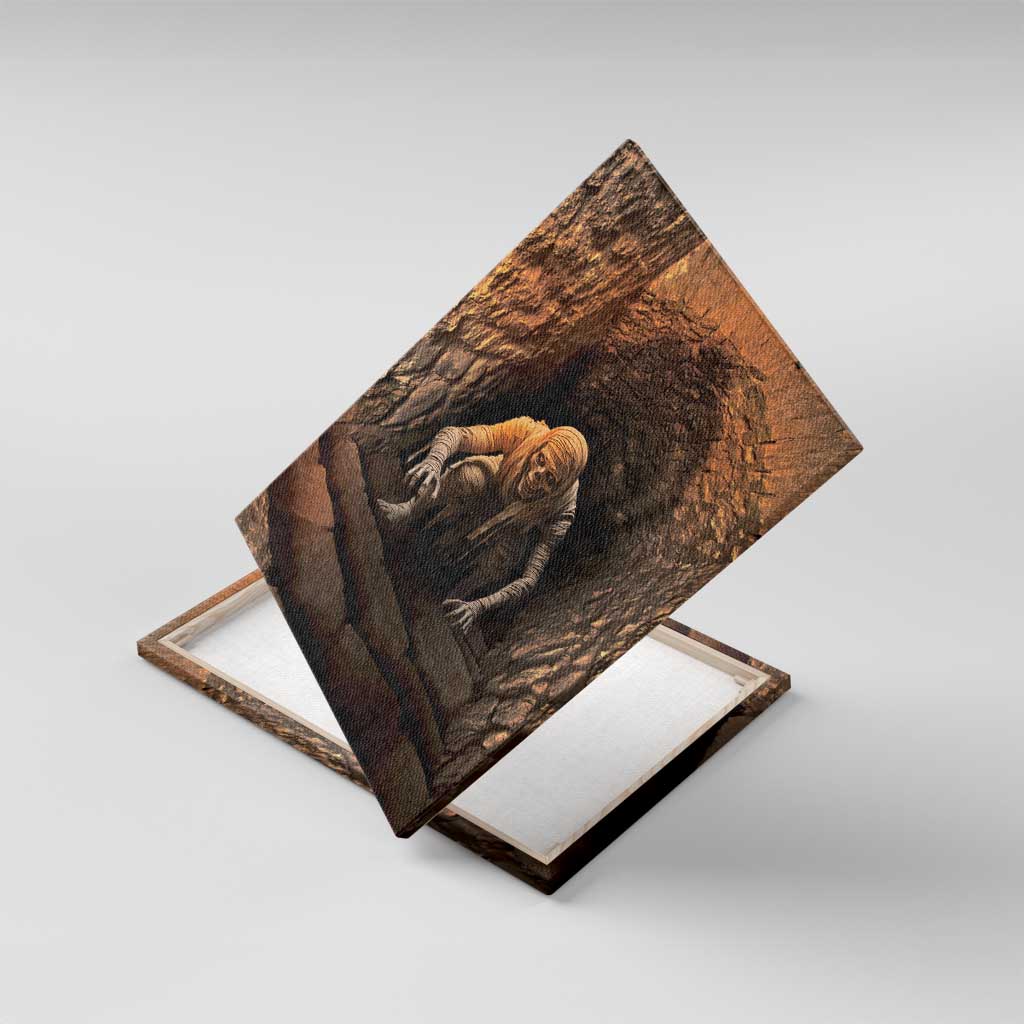 3D Illusion Scary Halloween Canvas Wall Art Creepy Mummy - Wonder Print Shop