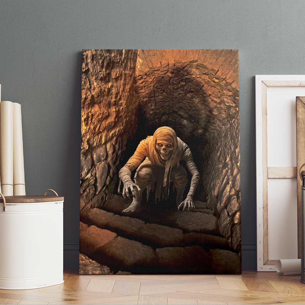 3D Illusion Scary Halloween Canvas Wall Art Creepy Mummy - Wonder Print Shop