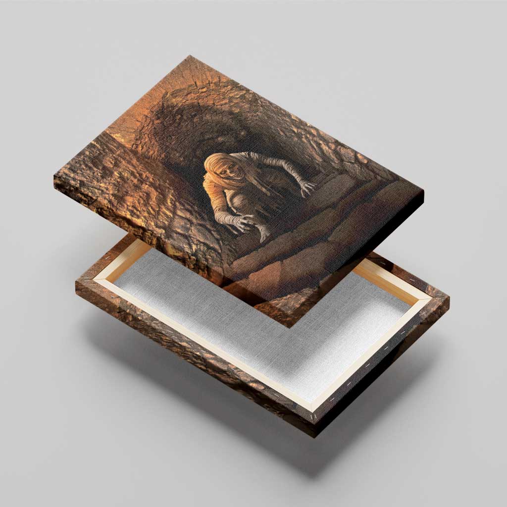 3D Illusion Scary Halloween Canvas Wall Art Creepy Mummy - Wonder Print Shop