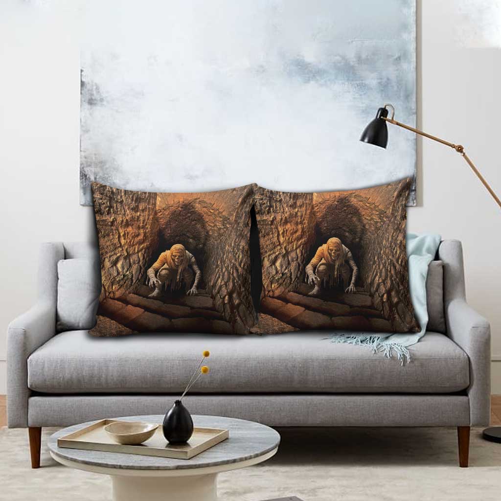 3D Illusion Scary Halloween Pillow Cover Creepy Mummy - Wonder Print Shop