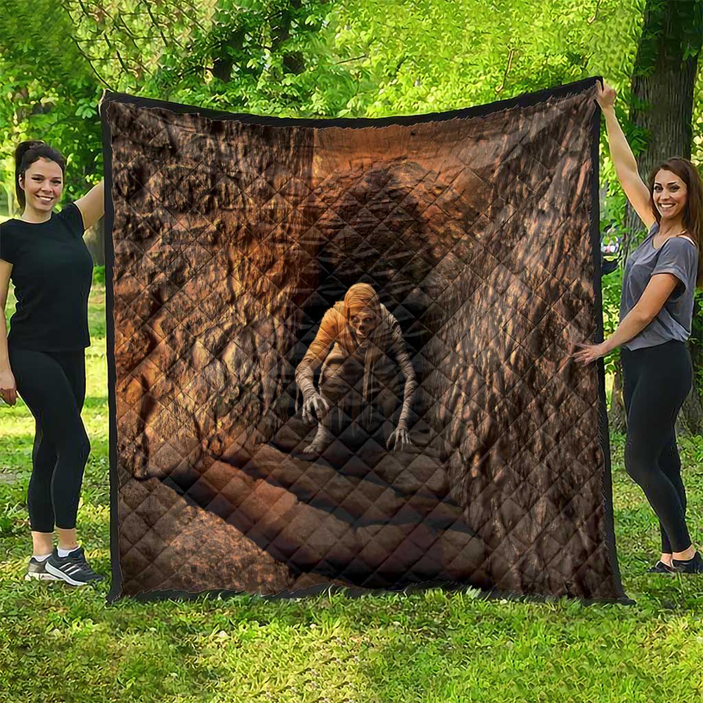 3D Illusion Scary Halloween Quilt Creepy Mummy - Wonder Print Shop