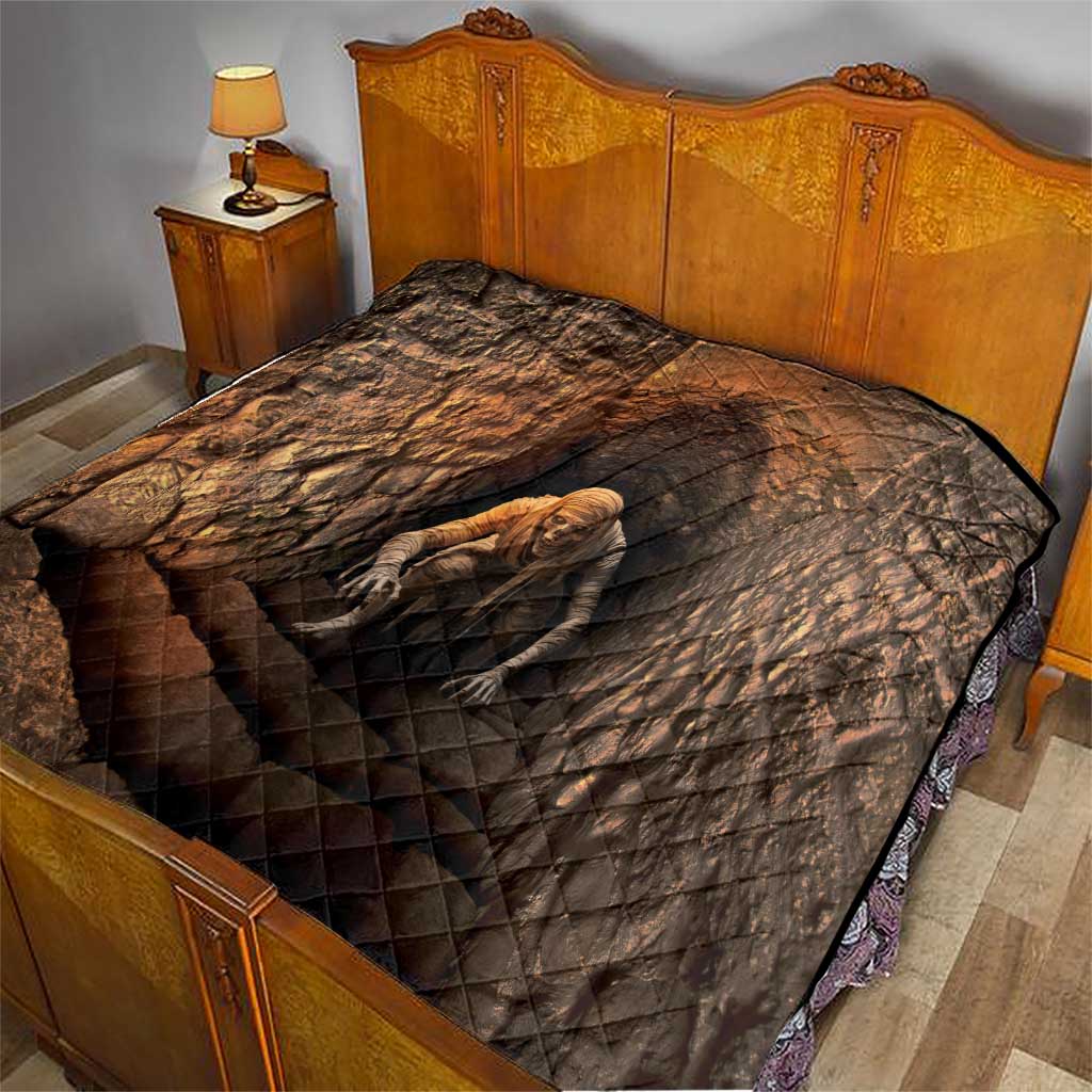 3D Illusion Scary Halloween Quilt Creepy Mummy - Wonder Print Shop
