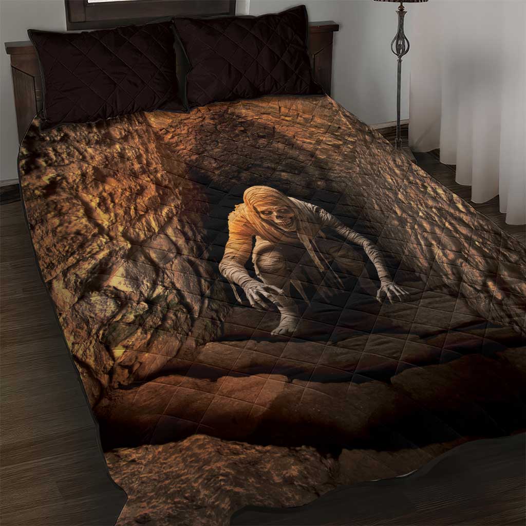 3D Illusion Scary Halloween Quilt Bed Set Creepy Mummy DT05