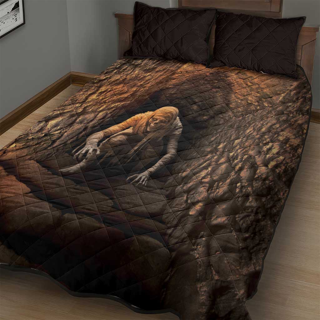 3D Illusion Scary Halloween Quilt Bed Set Creepy Mummy DT05