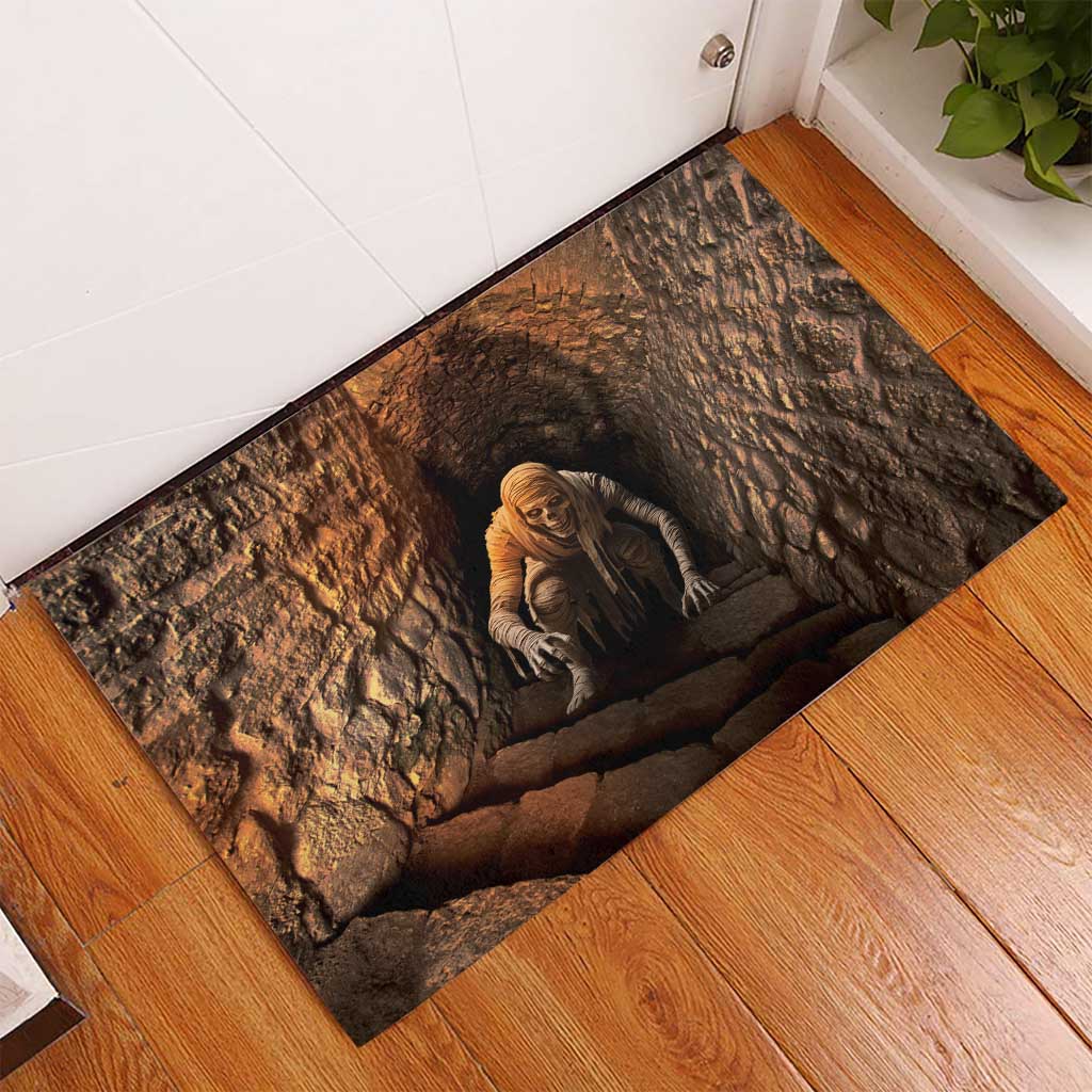 3D Illusion Scary Halloween Rubber Doormat Creepy Mummy - Wonder Print Shop